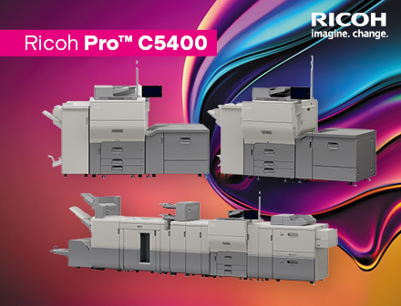 RICOH Pro C5400 4 Színes Íves Nyomdagép  2025.Szeptemberi megjelenés...!